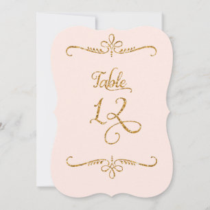Invitación Número de tabla 12, recepciones de letras de scrip