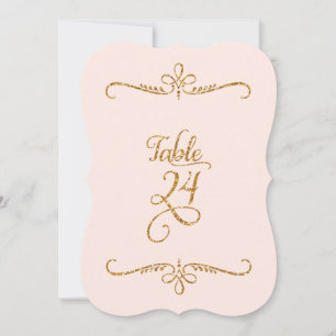 Invitación Número de tabla 24, recepciones de letras de scrip