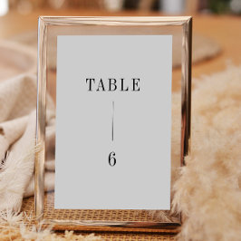 Invitación Número de tabla Boda contemporáneo moderno