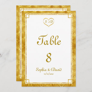 Invitación NÚMERO DE TABLA Boda del marco del corazón del Rel