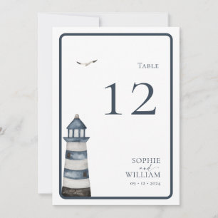 Invitación Número de tabla costera