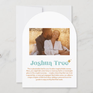 Invitación Número de tabla de árbol de Joshua