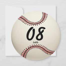 Invitación Número de tabla de béisbol