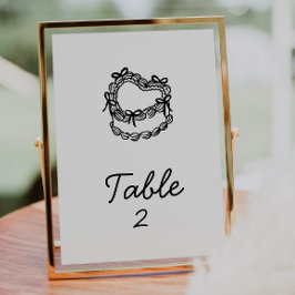 Invitación Número de tabla de Boda de pasteles dibujado a man