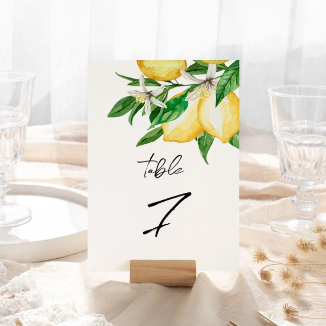 Invitación Número de tabla de Boda de verde limón (Subido por el creador)