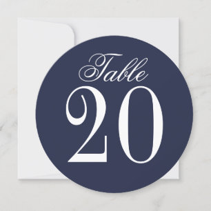 Invitación Número de tabla de círculo de Boda azul de la Mari