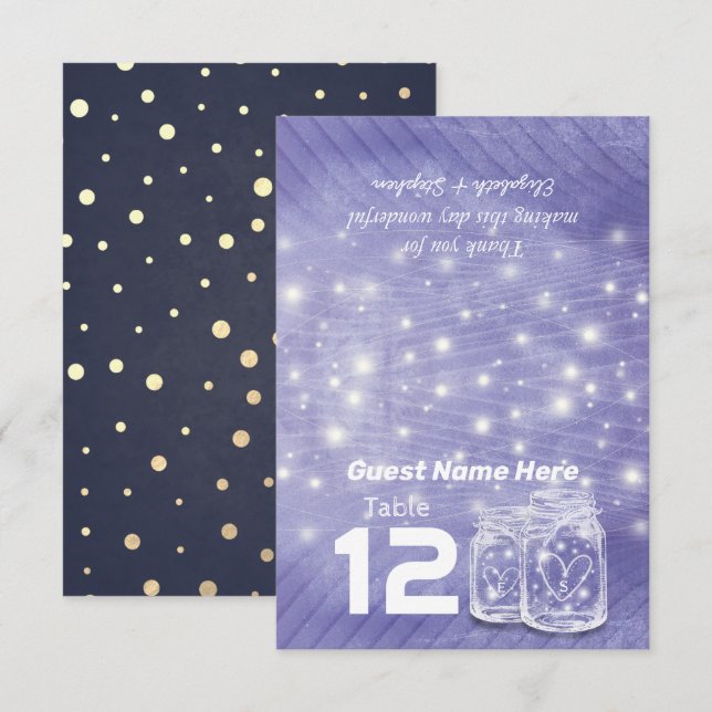 Invitación Número de tabla de esquinas del asiento del boda d (Anverso / Reverso)