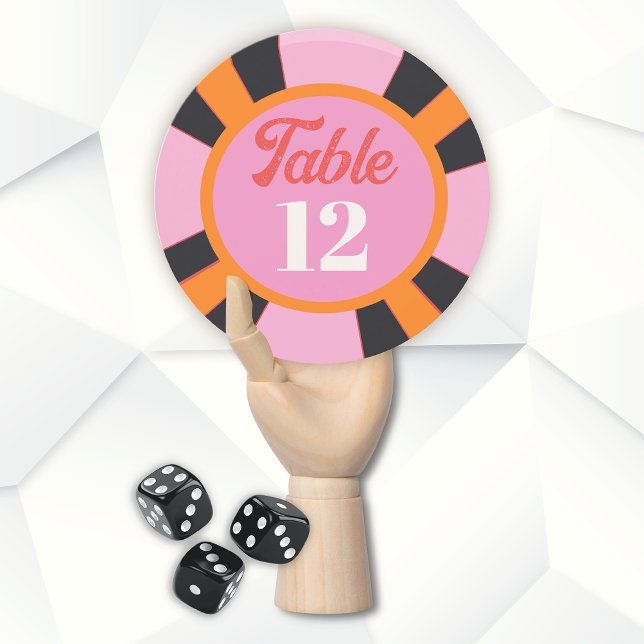 Invitación Número de tabla de fichas de Mod Poker de Las Vega (Subido por el creador)