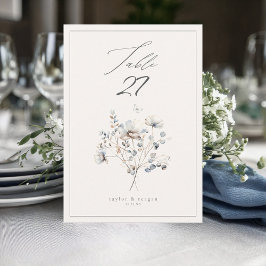 Invitación Número de tabla de flor silvestre Delicate ID1102