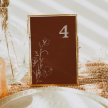 Número de tabla de Groovy Floral de óxido de FARRA