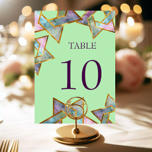 Invitación Número de tabla de la Estrella de David de Bat Mit