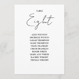 Invitación Número De Tabla De La Tabla De Asientos De La Moda