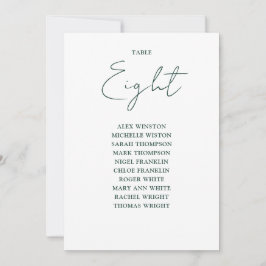 Invitación Número de tabla de la tabla de la tabla de asiento