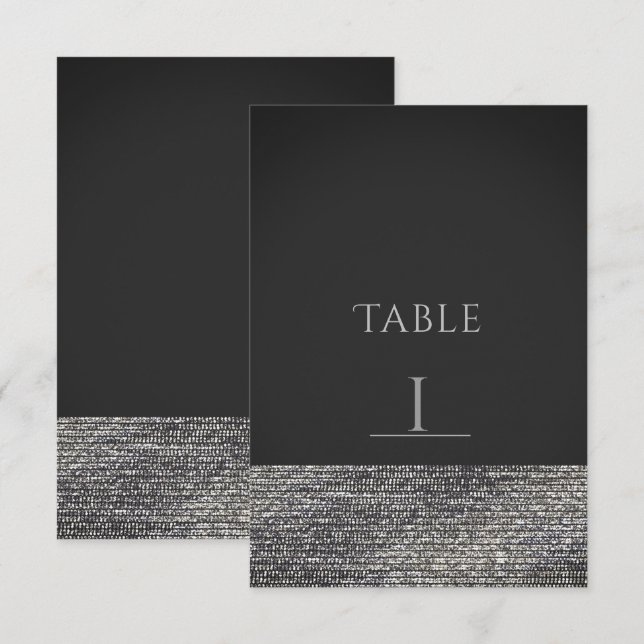 Invitación Número de tabla de Moda de las secuencias de vidri (Anverso / Reverso)