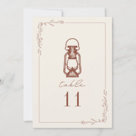 Invitación Número de tabla del Boda de la linterna de la terr