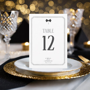 Invitación Número de tabla del Boda de los neumáticos negros