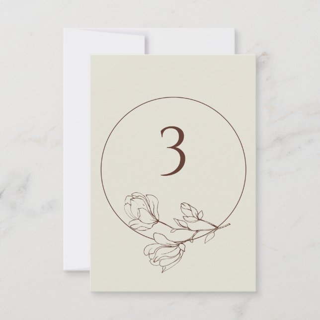 Invitación Número de tabla del Boda Floral del Boho Editable (Anverso)