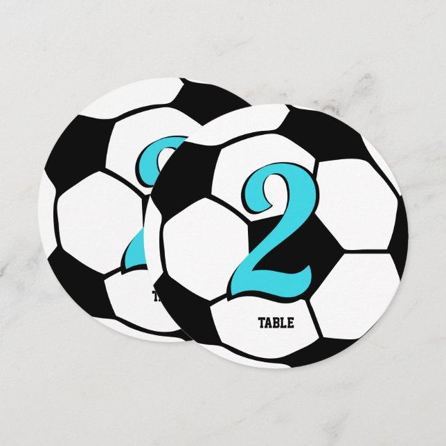 Invitación Número de tabla deportiva de fútbol (Anverso / Reverso)