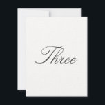 Invitación Número de tabla para Boda tradicional<br><div class="desc">Número de tabla boda Número de tabla clásico y número de tabla intemporal para su boda tradicional. Apto para una Nueva Inglaterra minimalista o un boda americano clásico. Personalizar para cambiar los números de tabla.</div>