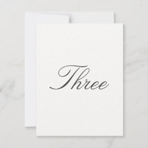 Invitación Número de tabla para Boda tradicional