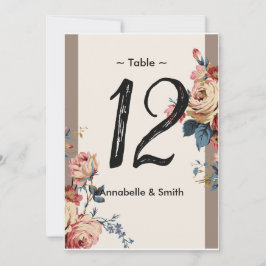 Invitación número de tabla querido