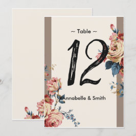 Invitación número de tabla querido