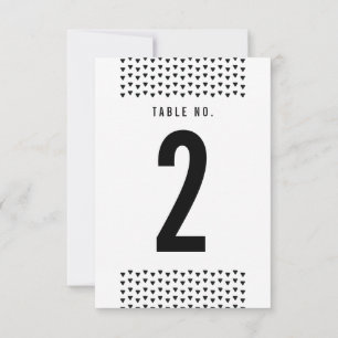 Invitación NÚMERO DE TABLA SIMPLE patrón triangular moderno n