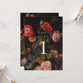 Invitación número de tabla vintage moderno