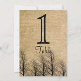 Invitación Número elegante de la tabla de la boda de la