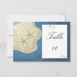 Invitación Números de Asiento de Mesa de Estrellas de Mar y O