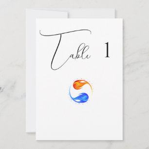 Invitación Números de tabla- Boda-Dos flechas-Blanco-