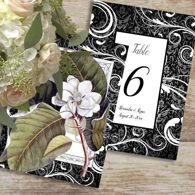 Invitación Números de tabla boda Sur Belle Magnolia (Subido por el creador)