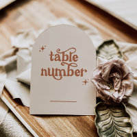 Números de tabla de Boda de arco