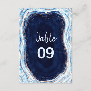 Invitación Números de tabla de Boda de oro del Rosa azul de z