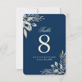 Invitación Números de tabla de bodas de invierno