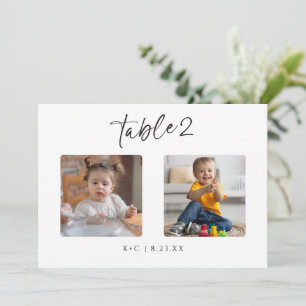 Invitación Números de tabla de bodas Fotos por Edad Diversión