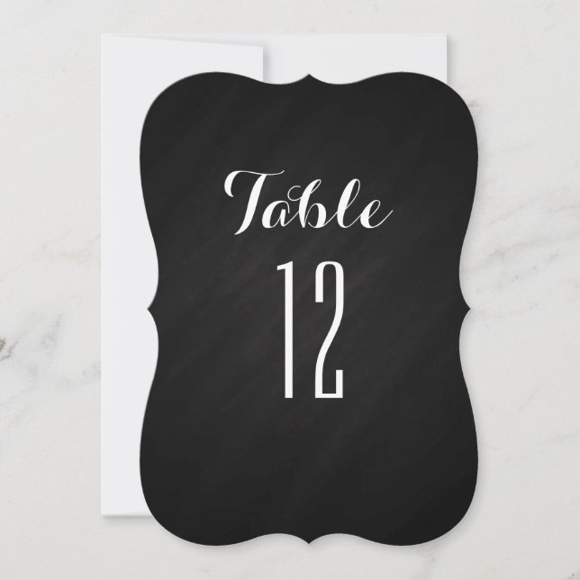 Invitación Números de tabla de corchetes (Anverso)
