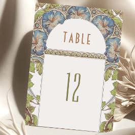Invitación Números de tabla de Petunia Boda Art Nouveau vinta