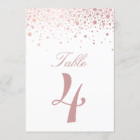 Números de tabla de puntos de confetti de Relieve