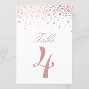 Invitación Números de tabla de puntos de confetti de Relieve