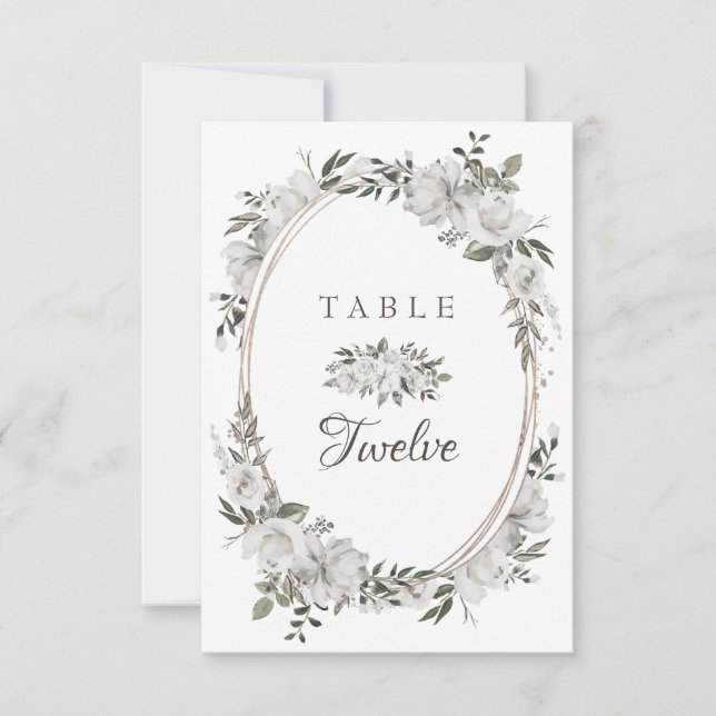 Invitación Números de tabla del Boda de asientos de San Coro  (Anverso)