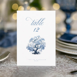 Invitación Números de tabla del modelo de árbol Chinoiserie I