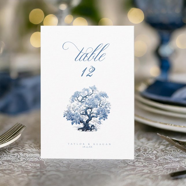 Invitación Números de tabla del modelo de árbol Chinoiserie I (Subido por el creador)