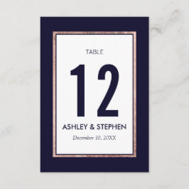 Invitación Números simples de tablas azules de la Marina Dora