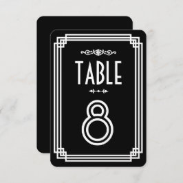 Invitación Números simples de tablas en blanco y negro