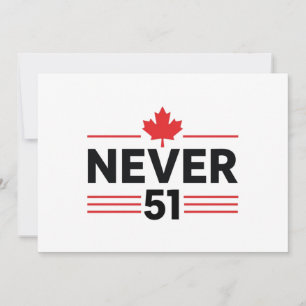 Invitación Nunca 51 Bandera de Canadá - Orgullosa y Patriótic