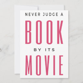 Invitación Nunca juzgues un libro por su película