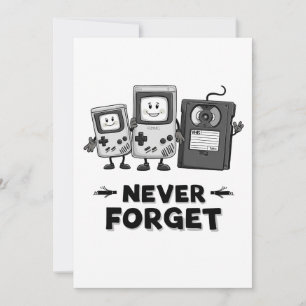 Invitación Nunca Olvide la cinta Casse La estética de Vintage