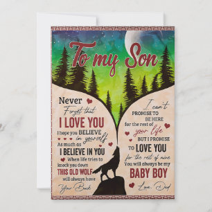 Invitación Nunca Olvides Que Te Amo - Padre Lobo A Hijo  