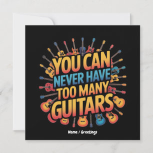 Invitación Nunca Puedes Tener Demasiadas Guitarras Música Div